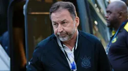 Augusto Melo, presidente do Corinthians, antes da partida contra o São Bernardo, pelo Paulistão 2024 - Foto: Fabio Giannelli/AGIF