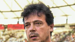 Fernando Diniz durante partida do Campeonato Carioca contra o Flamengo. Declaração do treinador em coletiva foi assunto na TV.