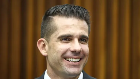 O ex-goleiro Victor foi homenagiado na Câmara de Vereadores de BH em 2015. Hoje, ele trabalha como diretor de futebol do Galo. Foto: Bruno Cantini/Atlético