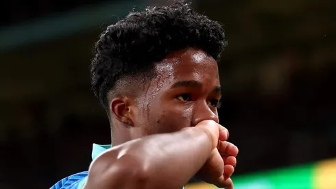 Endrick foi decisivo pela Seleção Brasileira. (Photo by Catherine Ivill/Getty Images)