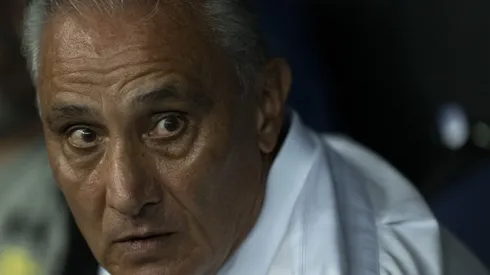 Tite treinador do Flamengo em partida,