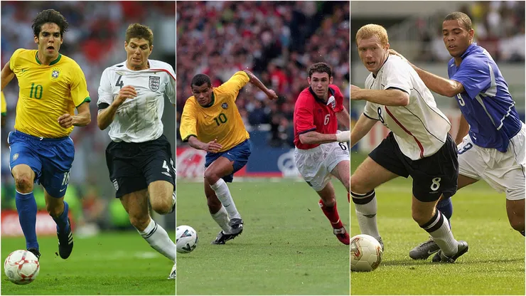 Brasil enfrenta a Inglaterra em amistoso. Fotos: Stu Forster /Allsport/Stu Forster/Getty Images