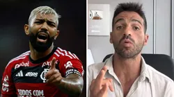 Venê Casagrande misturou opinião e informação para falar sobre renovação de Gabigol no Flamengo - Foto: Wagner Meier/Getty Images e Reprodução/Youtube