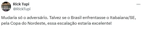 Web critica provável escalação do Brasil