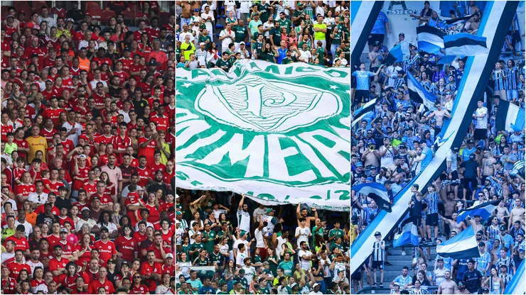 Torcida do Internacional, Palmeiras e Grêmio. Foto: Maxi Franzoi/Marcello Zambrana/AGIF
