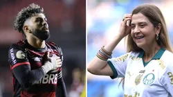Leila Pereira falou pela primeira vez sobre Palmeiras querer Gabigol - Foto: Alan Morici/AGIF e Marcello Zambrana/AGIF