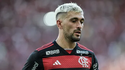 Arrascaeta, do Flamengo, durante partida contra o Madureira, pelo Carioca 2024 - Foto: Thiago Ribeiro/AGIF