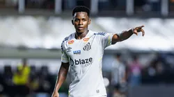Cazares, jogador do Santos, durante partida contra a Inter de Limeira, pelo Paulistão 2024 - Foto: Abner Dourado/AGIF