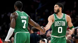 Jaylen Brown e Jayson Tatum: destaques da grande campanha do Boston Celtics (Foto: Greg Fiume/Getty Images)