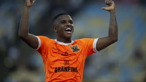 O atacante no momento do gol, contra o Vasco