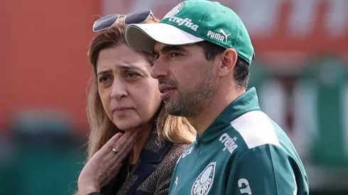 Leila Pereira e Abel Ferreira trabalham por mais um reforço no Palmeiras após o Paulistão, em abril - Foto: Cesar Greco/Palmeiras
