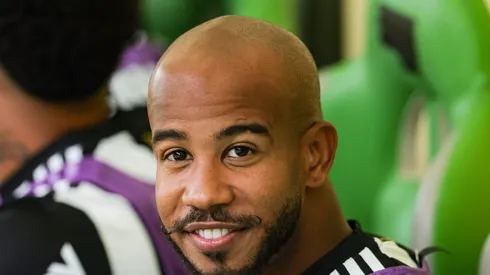 Patrick jogador do Atletico-MG durante partida contra o Caldense no estadio Independencia pelo campeonato Mineiro 2023.