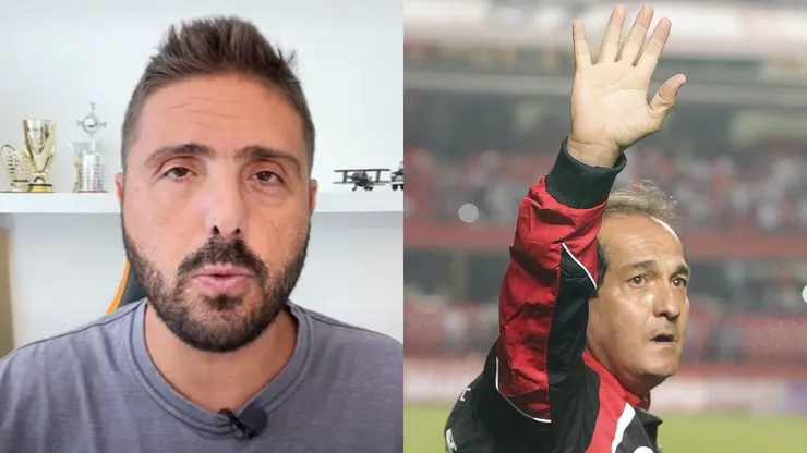 Jorge Nicola informa que o Muricy Ramalho mantém conversas com Alex Sandro. Foto Nicola: Canal YouTube. Foto Muricy: Moises Nascimento/AGIF