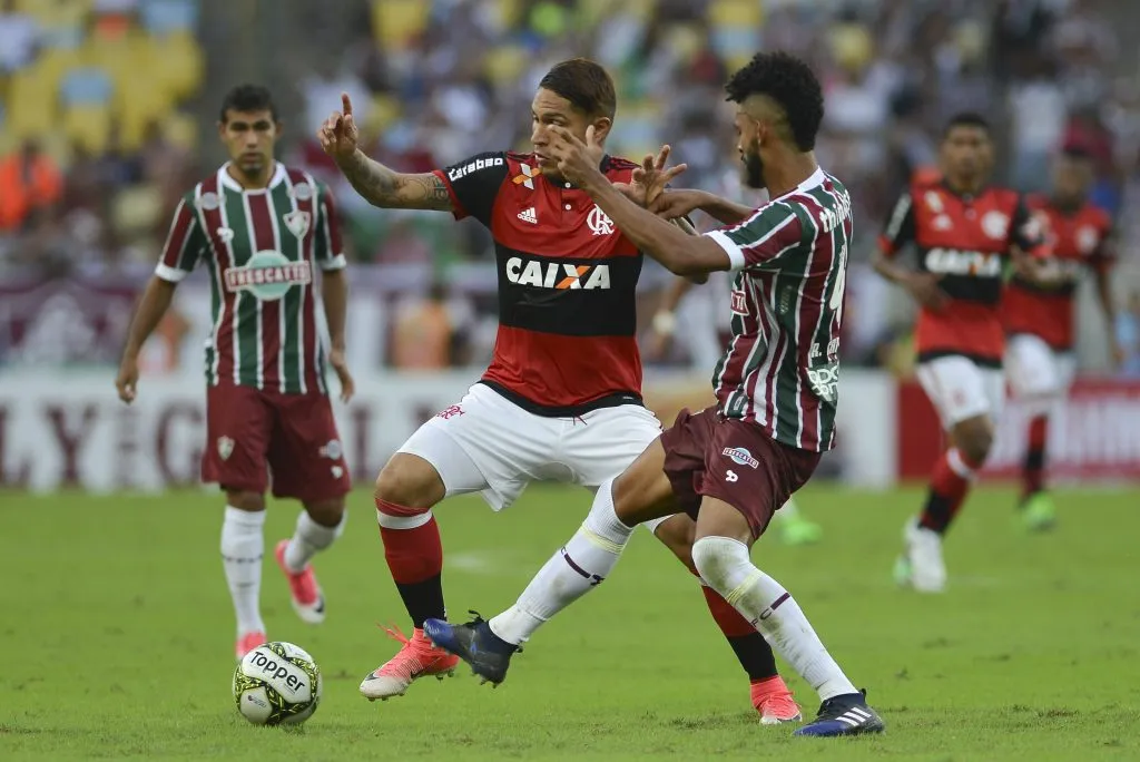 Guerrero no clássico de 2017. Armando Paiva/AGIF.