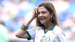 Leila Pereira, presidente do Palmeiras, durante partida contra o Botafogo-SP, pelo Paulistão 2024 - Foto: Marcello Zambrana/AGIF