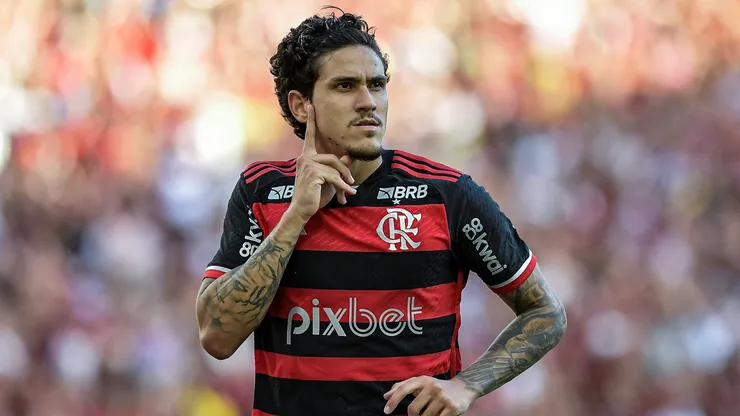 Pedro, do Flamengo, comemora gol contra o Madureira, pelo Carioca 2024 - Foto: Thiago Ribeiro/AGIF