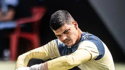 Brazão durante treinamento do Peixe na Vila Belmiro, no dia da apresentação. Foto: Raul Baretta/ Santos FC