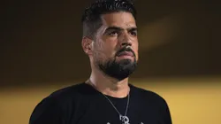 O treinador António Oliveira em partida entre São Bernardo e Corinthians, no Estádio Primeiro de Maio, pela segunda fase da Copa do Brasil, no dia 14/03/2024.