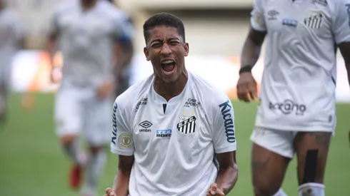 Bruno Marques, do Santos, comemora gol contra o Botafogo pelo Brasileirão 2021 - Foto: Ivan Storti/Santos FC