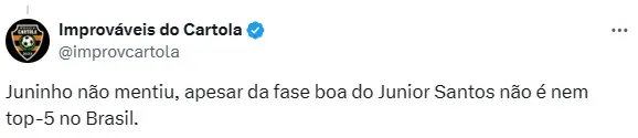 Internauta concorda com Juninho Capixaba