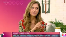 Leila Pereira não poupou críticas a dirigente do São Paulo por vídeo 'falso' de desculpas - Foto: Reprodução/TV Globo