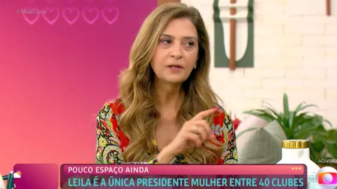 Leila Pereira não poupou críticas a dirigente do São Paulo por vídeo 'falso' de desculpas - Foto: Reprodução/TV Globo