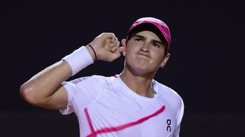 RJ - RIO DE JANEIRO - 23/02/2024 - RIO OPEN 2024 - O tenista brasileiro Joao Fonseca durante partida contra o tenista argentino Mariano Navone na Quadra Guga Kuerten no Jockey Club Brasileiro, pelo Rio Open 2024 ATP 500, etapa do circuito mundial de Tenis. (Foto: Marcello Zambrana/AGIF)