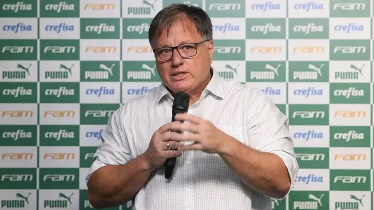 Anderson Barros, gerente de futebol do Palmeiras, durante entrevista na Academia de Futebol - Foto: Cesar Greco/SEP