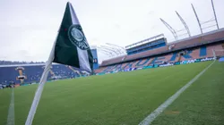 Dia em que caiu uma forte chuva em Barueri. O estádio já foi utilizado quatro vezes pelo Verdão