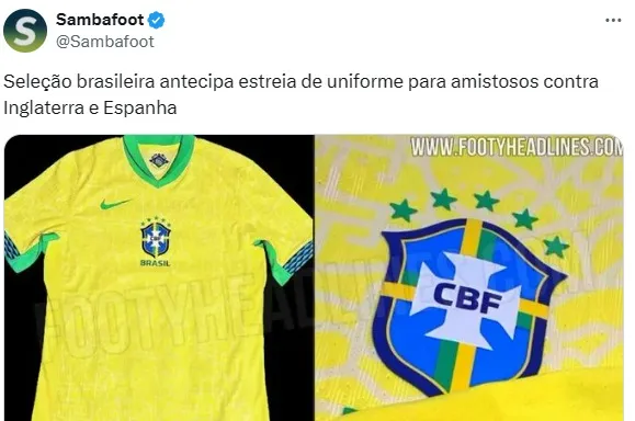Uniforme Seleção Brasileira