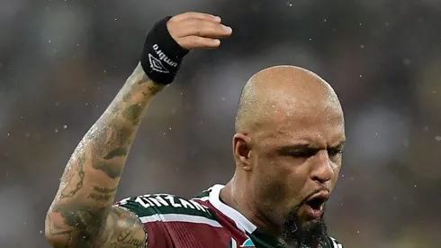 Felipe Melo jogador do Fluminense durante partida contra o Flamengo no estadio Maracana pelo campeonato Carioca 2024