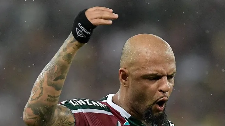 Felipe Melo jogador do Fluminense durante partida contra o Flamengo no estadio Maracana pelo campeonato Carioca 2024