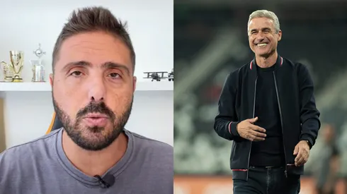 Jorge Nicola traz informação sobre a possibilidade de Luís Castro ser contratado pelo São Paulo. Foto Nicola: Canal YouTube. Foto Luís Castro: Jorge Rodrigues/AGIF