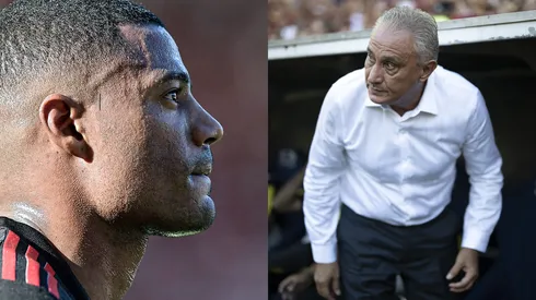 O meia De La Cruz, e o Técnico Tite, buscando uma vaga na final do Campeonato Carioca. Foto De La Cruz: Thiago Ribeiro/AGIF Foto Tite: Jorge Rodrigues/AGIF.