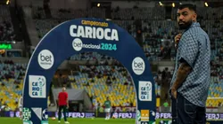 Gabigol no estádio do Mracanã antes da semifinal entre Fluminense e Flamengo. Foto: Thiago Ribeiro/AGIF