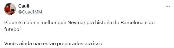 Piqué é comparado com Neymar