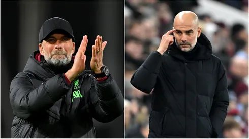 Guardiola e Klopp - Foto 1: Mike Hewitt/Getty Images; Foto 2: Michael Regan/Getty Images
