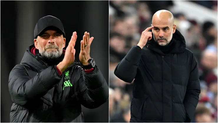 Guardiola e Klopp - Foto 1: Mike Hewitt/Getty Images; Foto 2: Michael Regan/Getty Images