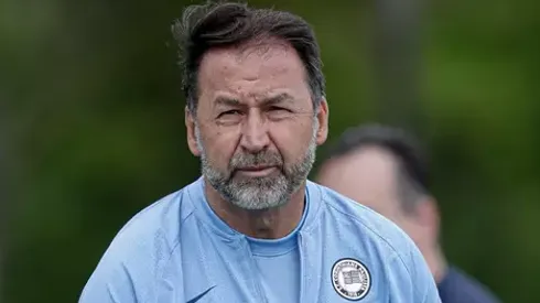 O presidente Augusto Melo conferindo treinamento do Corinthians em janeiro de 2024. Foto: Rodrigo Coca/Agência Corinthians