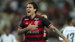 Flamengo comemora gol diante do Boavista. Centroavante vive bom momento