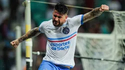 Everaldo comemora gol contra o Jacobina, na Arena Fonte Nova, pelo Campeonato Baiano. Foto: Jhony Pinho/AGIF