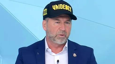 O presidente do Corinthians, Augusto Melo, em participação no programa Jogo Aberto, apresentado por Renata Fan, na TV Bandeirantes. Foto: Reprodução/Band