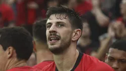 Di Yorio comemorando gol durante partida contra o São Joseense. Foto: Gabriel Machado/AGIF