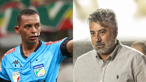 Gallo é um dos 3 do Santos que pode ser punido após súmula do árbitro - - Fotos: Marcello Zambrana/AGIF e Abner Dourado/AGIF.