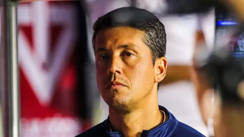 Carpini durante o empate por 1 a 1 contra o Palmeiras, no Morumbis. Foto: Reinaldo Campos/AGIF