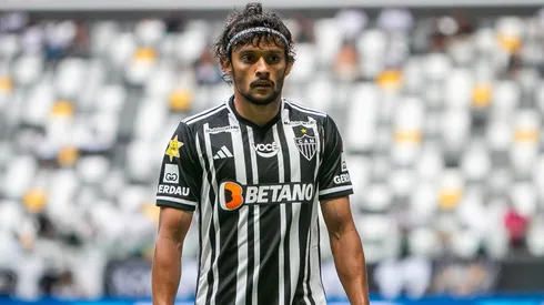 Gustavo Scarpa, do Atlético, durante partida contra o Democrata-MG, pelo Mineiro 2024 - Foto: Fernando Moreno/AGIF