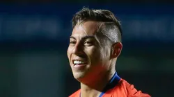 Eduardo Vargas durante jogo da Seleção do Chile contra o Japão, em 2019
