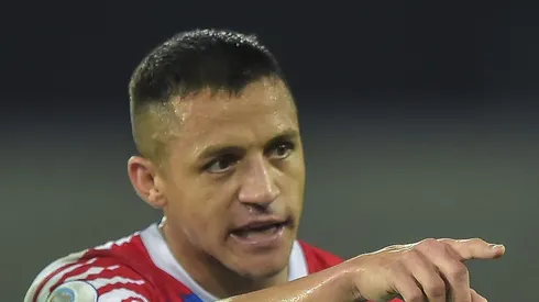 Alexis Sánchez em jogo contra o Brasil, na Copa América de 2021.