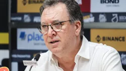 Marcelo Teixeira em entrevista coletiva na Vila Belmiro - Foto: Reinaldo Campos/AGIF