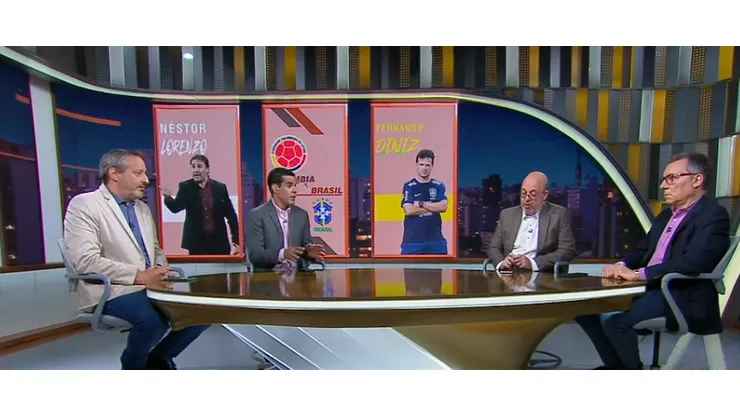 Jornalistas de ESPN debatem durante o programa Linha de Passe. Foto: Reprodução / Site ESPN
